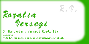 rozalia versegi business card